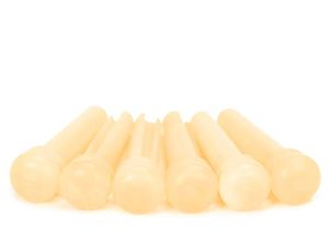 Miwayer Guitar Bone Bridge Pins Real Bone Unbleached Vintage Style Replacement Parts for 6 & 12 String Acoustic Guitar (Unbleached Pure Bone)