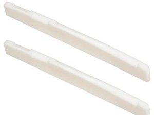 Miwayer 6 String Acoustic Guitar Bone Saddle ، جيتار جسر السروج ، مقطوع من العظام الكاملة ، 72x3x9mm (6 سلاسل 72mm Acoustic Saddle 2 Pack)