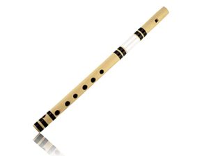 مزمار خشبي هندي أصلي 13 بوصة في 'E' Key Fipple Woodwind Musical Instrument Recorder Bansuri التقليدية ديكورات ومقتنيات مبتكرة مصنوعة يدويًا