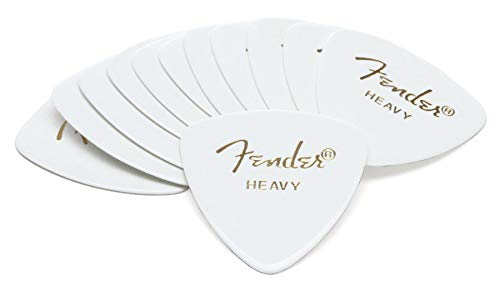 اختيارات جيتار السليلويد الكلاسيكية من فندر 346 شكل ، أبيض ، ثقيل ، 12 عبوة اختيارات جيتار السليلويد الكلاسيكية من فندر 346 شكل ، أبيض ، ثقيل ، 12 عبوة