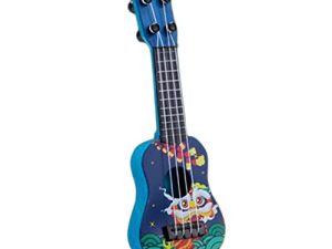 لعبة جيتار قيثارة صغيرة من predolo لعبة تعليمية تعليمية بأربع سلاسل 9.92 بوصة للمبتدئين Ukulele Soprano للأطفال المبتدئين - عشوائي (أحمر / أزرق)