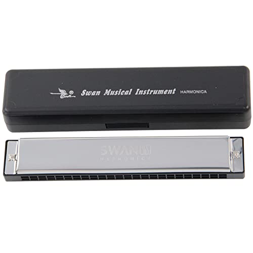 Swan 24 Holes Blues Jazz Music Key A Tremolo Harmonica Musical Instrument Swan 24 Holes Blues Jazz Music Key A Tremolo Harmonica Musical Instrument