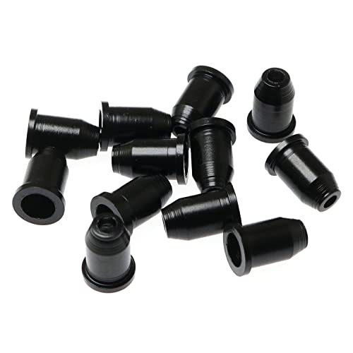 RLECS 2 Set Guitar Ferrules Guitar String Caps تصاعد إبزيم من خلال الجسم بطانات حلقات لأجزاء آلات الجيتار الموسيقية ، 6 قطع لكل مجموعة ، أسود RLECS 2 Set Guitar Ferrules Guitar String Caps تصاعد إبزيم من خلال الجسم بطانات حلقات لأجزاء آلات الجيتار الموسيقية ، 6 قطع لكل مجموعة ، أسود