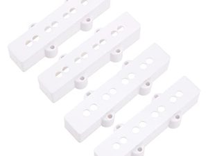 4 قطع من أغطية Yootones Bass Pickup للرقبة / الجسر متوافق مع 4 أوتار من أجزاء آلة موسيقية جاز جاز جيتار باس (أبيض)