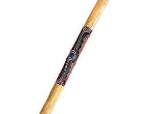 أداة Jive Didgeridoo مرسومة يدويًا مصنوعة من خشب البامبو من السكان الأصليين ، آلة موسيقية إيقاعية ، صوت احترافي ، مقاس كبير - 48 بوصة