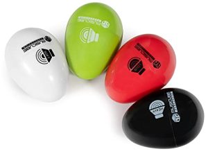 MUSICUBE Egg Shakers Professional 4-Tones Percussion Plastic Egg Shakers Instrument Set (ناعمة ، متوسطة ، عالية ، ثقيلة) لتدريس الفصول التعليمية ، لوازم الحفلات ، فرقة موسيقية ...