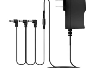من أجل Boss PSA Adapter 9V DC Guitar Pedal Power Supply 1A Power Cord for Casio Keyboard، Roland Musical Instruments، Distortion، PSA-120S PW-CT-9V DPA-1 Center Negative with 3 Way Daisy Chain Cables
