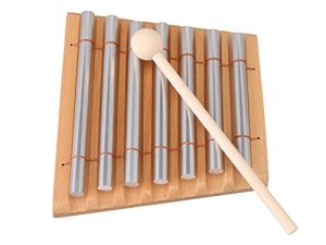 Lovermusic 7 Tone Wood Instrument Energy Chime مع ماليت و 7 أنابيب خشبية مجموعة ملحقات قرع