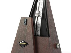 AODSK Mechanical Metronome ، المسرع العالمي للبيانو والجيتار والكمان والطبول والآلات الأخرى ، قياسي (خشب محبب بني)