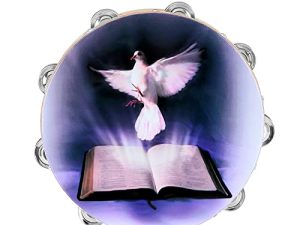 GuangTao king Tambourine 10 بوصة السلام حمامة الكتاب المقدس صف مزدوج جرس اليد كلاب طبل الدف للصلاة الكنيسة حفلة موسيقية أصوات حمار وحشي