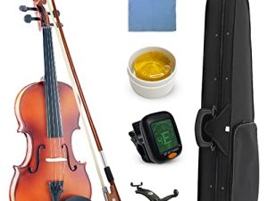 PRISCILIANO Violin للمبتدئين والأطفال والكبار - مجموعة المبتدئين للطالب مع حقيبة صلبة ، من الصنوبري ، القوس - كمان مبتدئ ، آلات موسيقية ذات وترات خشبية. الحجم 4/4