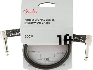 كابل أداة Fender Professional Series ، زاوية / زاوية ، أسود ، 1 قدم
