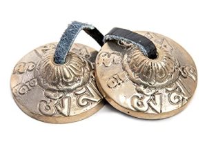 أجراس Tingsha Cymbals - سهلة اللعب - تأمل اليقظة واليقظة البرونزية للاستحمام بصوت شقرا الشفاء والهدايا الروحية المصنوعة يدويًا من التبت من Himalayan Bazaar