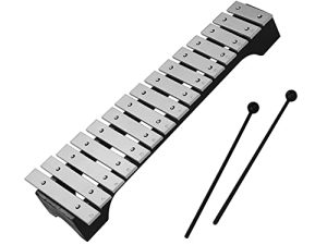 NTBL 15-Note Xylophone Glockenspiel خشبي قاعدة ألومنيوم قضبان مع مطرقة قرع آلة موسيقية هدية مع حقيبة حمل