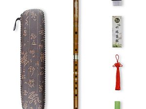 C Key Dizi Bitter Bamboo Flute للمبتدئين مع غشاء مجاني ولصق ومجموعة واقي أداة صينية تقليدية مفتاح C / Bitter Bamboo)