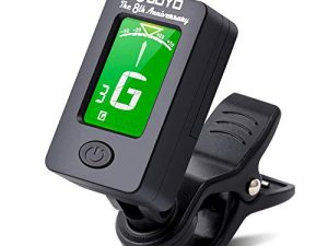 JOYO Guitar Tuner Clip on Digital Electronic Tuner for Guitar، Bass، Ukulele، Violin، Mandolin، Banjo Acoustics Calibration Tuner (JT-01)