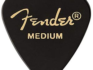 اختيارات جيتار Fender Premium Celluloid 351 شكل ، أسود ، متوسط ، 12 عبوة