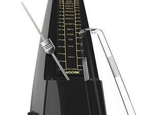 AODSK Mechanical Metronome ، المسرع العالمي للبيانو والجيتار والكمان والطبول والآلات الأخرى ، قياسي ، أسود
