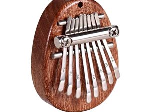 HKPLDE Mini Kalimba 8-key Thumb Piano Mbira أداة الإصبع المحمولة مناسبة للمبتدئين الموسيقى البالغين أو الأطفال قطرة ماء مع حبل)