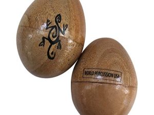 هزاز بيض الخشب - لمسة نهائية طبيعية - زوج (2 قطعة) من شركة World Percussion USA (الخشب الطبيعي)