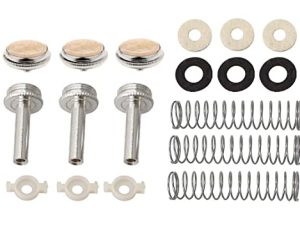 تشمل قطع غيار TUOREN Trumpet Valve Sytem الأبواق بأزرار الأصابع وغطاء الصمام الربيعي لغسالة ومكبس وإكسسوارات الآلات الموسيقية مجموعة من 18 قطعة فضي