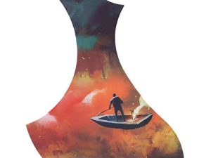 Guitar Pickguard , Acoustic Guitar Pickguard Self Adhesive Decoration إكسسوارات آلة موسيقية مناسبة للقيثارات الشعبية (1) الملحقات التي يتم لعبها