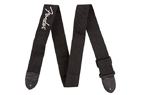 حزام جيتار Fender Logo ، 2 بوصة ، أسود مع شعار رمادي حزام جيتار Fender Logo ، 2 بوصة ، أسود مع شعار رمادي