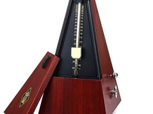 Qulable Mechanical Metronome for Piano Guitar Drum Violin Saxophone Musician Track Beat and Tempo، Loud Sound، Steel Movement Wind up Spring 40-208 Beat / min ملحقات آلة موسيقية (أحمر)