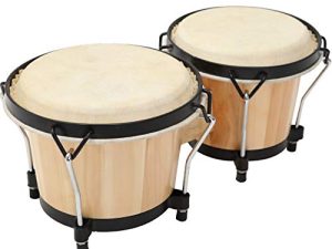 MUSICUBE Bongo Drum Set ، 6 و 7 "آلة قرع ، طبل خشبي ومعدني للأطفال البالغين المبتدئين المحترفين مع مفتاح ضبط