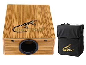 صندوق طبل خشبي للسفر من GECKO صندوق قرع خشبي آلة موسيقية صندوق الكاجون صندوق طبل أساسي مع حقيبة حمل