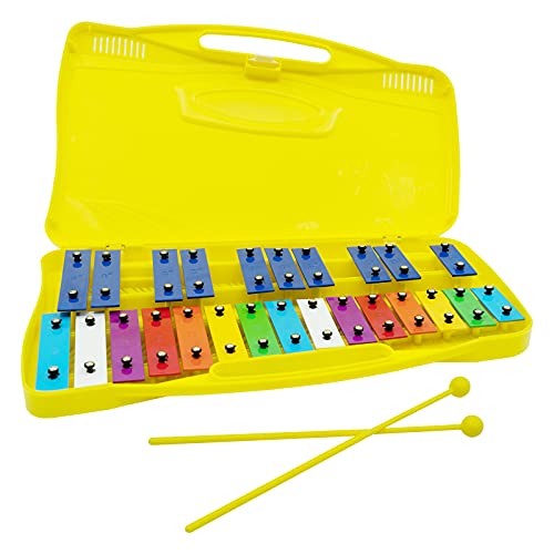 VACHAN Xylophone ، 25 ملاحظة Glockenspiel Xylophone للأطفال ، مفاتيح معدنية ملونة للعبة الموسيقية مع جراب و 2 مطرقة آمنة ، أداة تعليم موسيقى إكسيليفون احترافية ، هدايا VACHAN Xylophone ، 25 ملاحظة Glockenspiel Xylophone للأطفال ، مفاتيح معدنية ملونة للعبة الموسيقية مع جراب و 2 مطرقة آمنة ، أداة تعليم موسيقى إكسيليفون احترافية ، هدايا