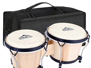 EastRock Bongo Drum 6 "و 7" مجموعة للبالغين والأطفال المبتدئين المحترفين آلات قرع الخشب والمعدن القابلة للضبط مع حقيبة ومفتاح ضبط