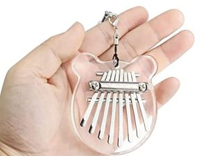 Zmmyuluo 8 Keys Thumb Piano 5 "x 6" Kalimba Thumb Piano 1 Pcs Cute Kalimba Marimba Portable Finger Thumb Piano for Kids and Adults Beginners (Bear)