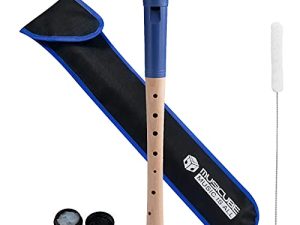 MUSICUBE Professional C-Soprano Recorder Instrument for Beginners Kids Adults German Fingering Single Hole Recorder Musical Hole Recorder Kit 2-Pieces Recorder Kit Gift Gift