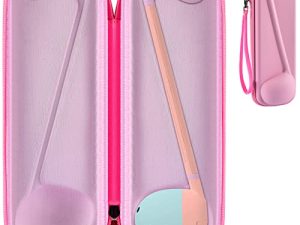 جراب متوافق مع Otamatone [الإصدار الإنجليزي] جهاز المزج المحمول للآلات الموسيقية الإلكترونية اليابانية ، حامل تخزين ألعاب الموسيقى الآلي من أجل Otamatone الحجم العادي (صندوق فقط) (وردي)