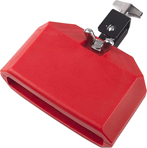 TUOREN 5 "Jam Block Musical Percussion Instrument Plastic Latin Drum Instrument (Red) TUOREN 5 "Jam Block Musical Percussion Instrument Plastic Latin Drum Instrument (Red)