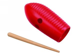 Nino Percussion NINO581R ABS بلاستيك ميني جيرو ، أحمر