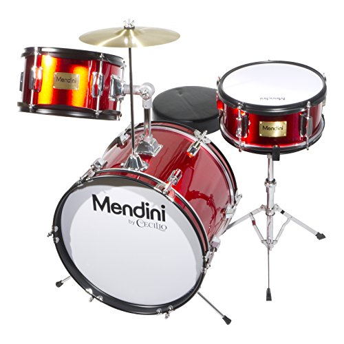 Mendini By Cecilio Drum Set - طقم طبول للأطفال مكون من 3 قطع (16 بوصة) ، يتضمن طبلة باس ، توم ، كمين ، عرش الطبل - أدوات موسيقية لعمر 6-12 عامًا ، مجموعة طبول حمراء Mendini By Cecilio Drum Set - طقم طبول للأطفال مكون من 3 قطع (16 بوصة) ، يتضمن طبلة باس ، توم ، كمين ، عرش الطبل - أدوات موسيقية لعمر 6-12 عامًا ، مجموعة طبول حمراء