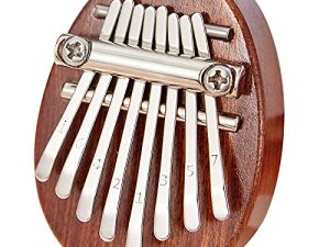 Cega Mini Kalimba 8 مفاتيح الإبهام البيانو لطيف محمول رائع إصبع بيضاوي بيانو آلة موسيقية Sapele Wood Marimba جيد الإكسسوار هدية للأطفال الكبار المبتدئين