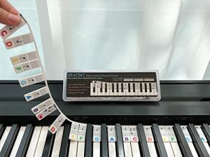 دليل ملاحظات البيانو BEATBIT للمبتدئين ، ملصقات ملاحظات لوحة مفاتيح البيانو القابلة للإزالة للتعلم ، 88 مفتاحًا بالحجم الكامل ، مصنوعة من السيليكون ، لا تحتاج إلى ملصقات ، قابلة لإعادة الاستخدام وتأتي مع صندوق (ألوان قوس قزح）