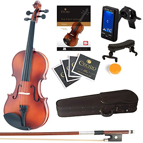 Mendini By Cecilio Violin للأطفال والكبار - 1/2 MV300 ساتان كمان عتيق ، مجموعة طلاب أو مبتدئين مع حقيبة ، فيونكة ، أوتار إضافية ، موالف ، كتاب درس - آلات موسيقية وترية Mendini By Cecilio Violin للأطفال والكبار - 1/2 MV300 ساتان كمان عتيق ، مجموعة طلاب أو مبتدئين مع حقيبة ، فيونكة ، أوتار إضافية ، موالف ، كتاب درس - آلات موسيقية وترية