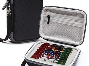 جراب حامل Guitar Pick متوافق مع Fender و ChromaCast و D'Addario و JIM DUNLOP و Bolopick و UNLP MUSICAL INSTRUMENT و Haneye All Size Picks Storage Pouch Box (Case Only)