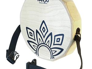 KTÄK - أول قرع طبلة يدوي مصنوع يدويًا ، كمين جسم كاجون ثنائي الصوت ، كاجون محمول من Kandu (خشب طبيعي / شعار أسود)