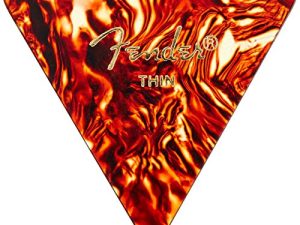 Fender Classic Celluloid Guitar Picks 355 Shape، Tortoise Shell، Thin، 12-Pack