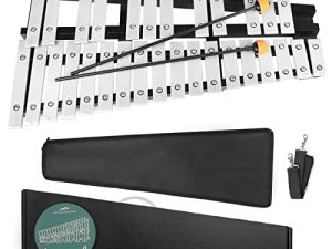مستر باور 30 ملاحظة قابلة للطي من Glockenspiel Xylophone Vibraphone Percussion Instrument Musical Instrument مع ماليت ، غطاء كتم الصوت ، حقيبة حمل ، صندوق حمل