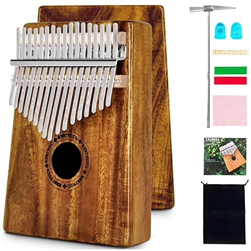 EASTROCK Kalimba Thumb Piano 17 مفتاحًا محمولًا لبيانو إصبع Mbira مع تعليمات دراسية وهدايا مطرقة كاليمبا للأطفال البالغين والمبتدئين المحترفين (أكاسيا) EASTROCK Kalimba Thumb Piano 17 مفتاحًا محمولًا لبيانو إصبع Mbira مع تعليمات دراسية وهدايا مطرقة كاليمبا للأطفال البالغين والمبتدئين المحترفين (أكاسيا)