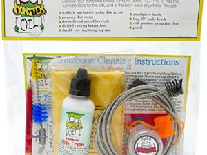 مجموعة العناية والتنظيف Monster Trombone Care and Cleaning Kit | سلايد كريم ، شحم منزلق ، فرشاة لسان الحال. كل ما تحتاجه لرعاية وتنظيف الترومبون