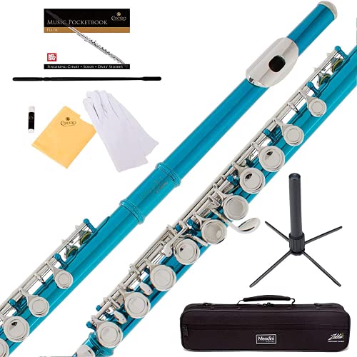 Mendini By Cecilio Flutes - فلوت C بفتحة مغلقة للمبتدئين ، فلوت مكون من 16 مفتاحًا مع حافظة ، وحامل ، وكتاب درس ، ومجموعة تنظيف ، وآلة موسيقية للأطفال ، وفلوت أزرق سماوي Mendini By Cecilio Flutes - فلوت C بفتحة مغلقة للمبتدئين ، فلوت مكون من 16 مفتاحًا مع حافظة ، وحامل ، وكتاب درس ، ومجموعة تنظيف ، وآلة موسيقية للأطفال ، وفلوت أزرق سماوي