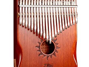 Kalimba 21 Key Thumb Piano Premium Mahogany هيليوس نمط إصبع البيانو قبضة مبيرا آلة موسيقية محمولة هدية للأطفال الهواة والمبتدئين (قهوة)