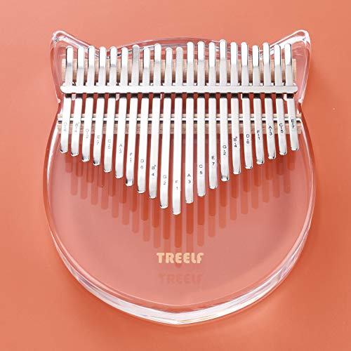 TREELF Kalimba 21 مفتاحًا لطيفًا للقطط الأكريليك الإبهام بيانو مبيرا لوحة مفاتيح شفافة هدايا بيانو للأطفال والكبار للمبتدئين (TF-21C) TREELF Kalimba 21 مفتاحًا لطيفًا للقطط الأكريليك الإبهام بيانو مبيرا لوحة مفاتيح شفافة هدايا بيانو للأطفال والكبار للمبتدئين (TF-21C)